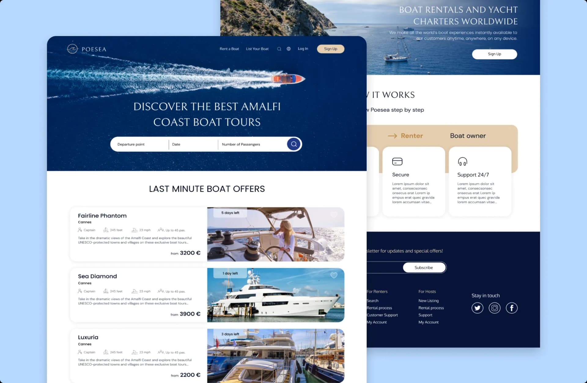 Boat Tour & Rental Marketplace for the Amalfi Coast